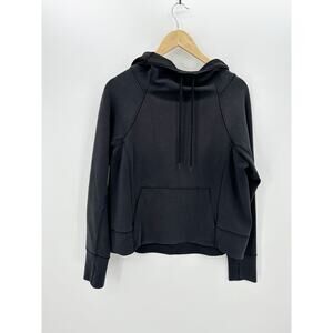 Athleta Black Stadium Long Sleeve Drawstring Hoodie Womens Size Medium M